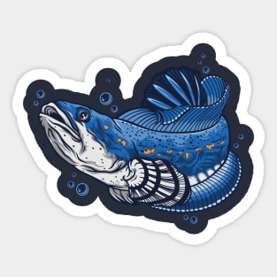 Aquatic Elegance: The Enigmatic Snakehead Fish Sticker